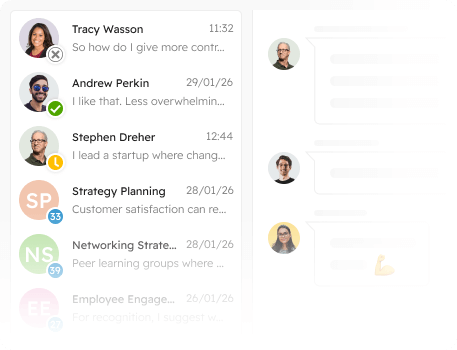 Illustration of chats and channels