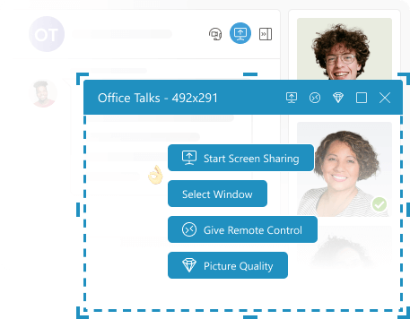 Illustration screen sharing feature