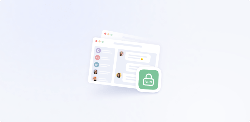 Illustration of a messenger that uses a VPN