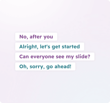 Example of the English phrases