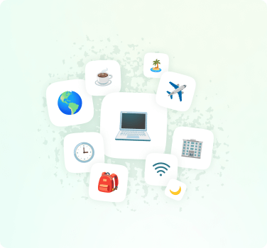 Illustration of the remote work