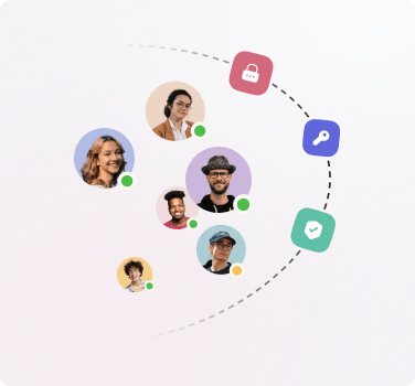 Illustration of the network with users' profiles