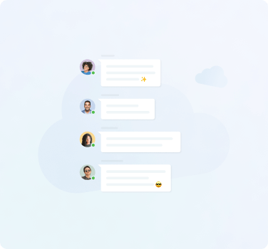 Illustration of the chat conversations