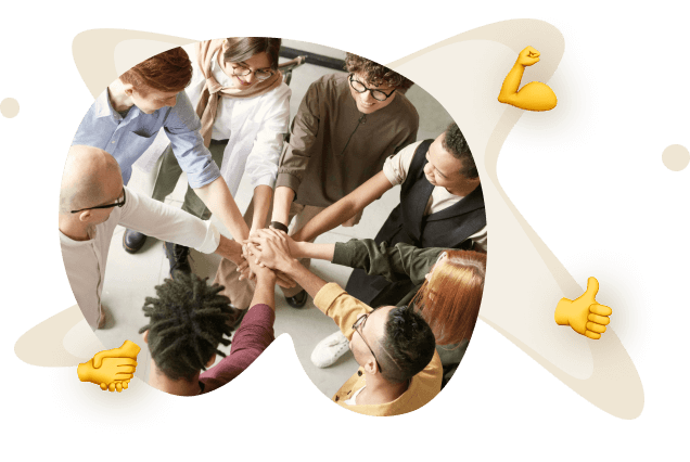Illustration of the team-building meeting
