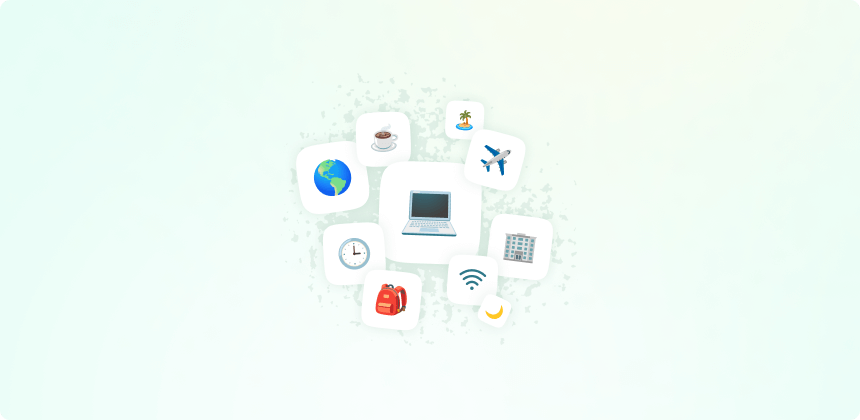 Illustration of the remote work