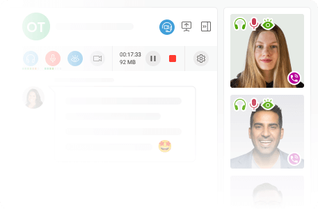 Illustration of voice and video conferencing
