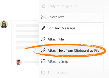 How to attach text from clipboard as a file