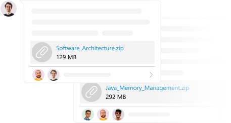 Illustration of files transferred in chat