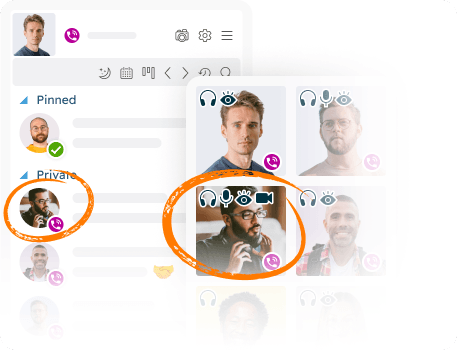 Illustration of live avatar feature