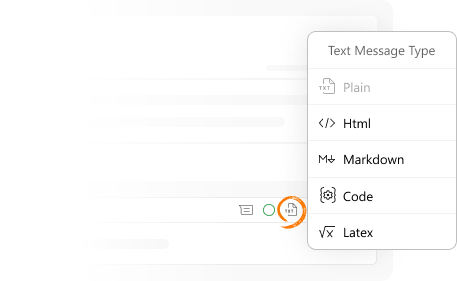 Illustration of text message formats