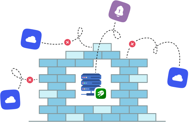 Illustration of LAN server