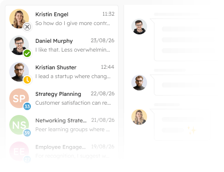 Illustration chat rooms list