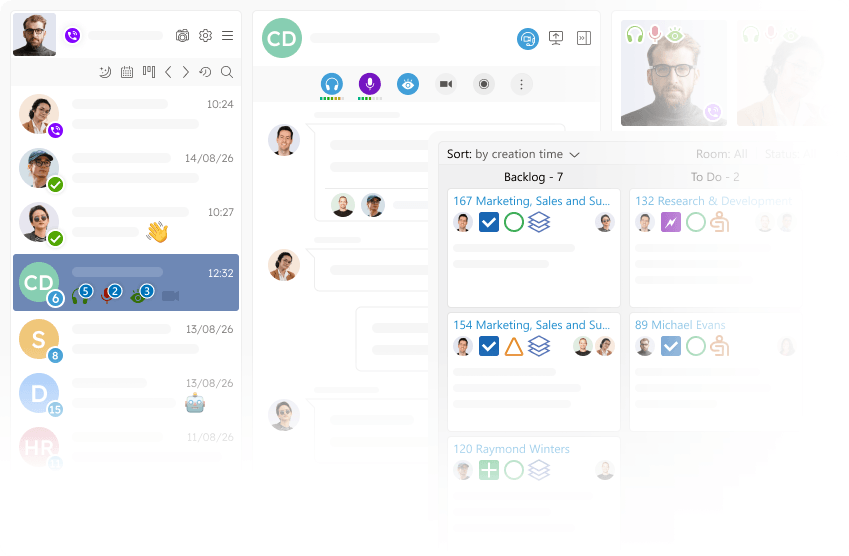 Virola intranet messenger illustration