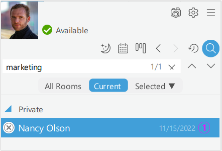 Search in current chat room Search in current chat room