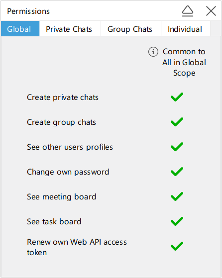 Global permissions for all users