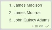 Ordrerd list markdown