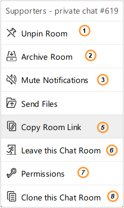 User group room options User group room options