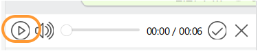 Voice message playing Voice message playing