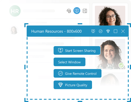 Illustration of screen sharing