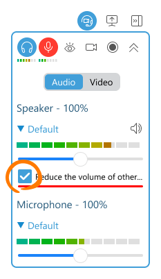 Screenshot of the intercom settings in Virola