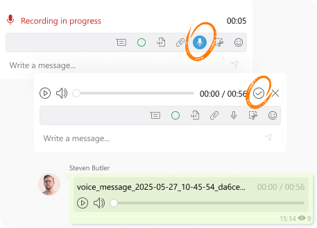 How to record voice message