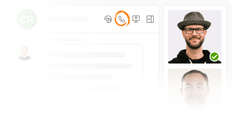 Screenshot of chat room toolbar with new 'Call' option